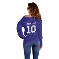 Custom French Football Off Shoulder Sweater France 98 Retro Style