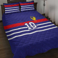 Custom French Football Quilt Bed Set France 98 Retro Style