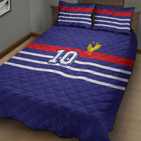 Custom French Football Quilt Bed Set France 98 Retro Style
