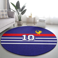 Custom French Football Round Carpet France 98 Retro Style