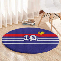 Custom French Football Round Carpet France 98 Retro Style