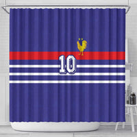 Custom French Football Shower Curtain France 98 Retro Style