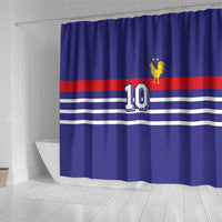 Custom French Football Shower Curtain France 98 Retro Style
