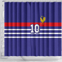 Custom French Football Shower Curtain France 98 Retro Style