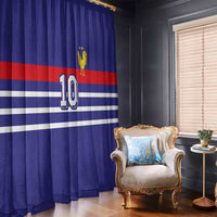 Custom French Football Window Curtain France 98 Retro Style
