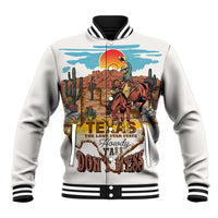 Texas Cultural Heritage Baseball Jacket Cowboy and Desert Howdy Y'All Don'T Mess
