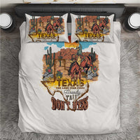 Texas Cultural Heritage Bedding Set Cowboy and Desert Howdy Y'All Don'T Mess