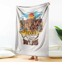 Texas Cultural Heritage Blanket Cowboy and Desert Howdy Y'All Don'T Mess