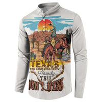 Texas Cultural Heritage Button Sweatshirt Cowboy and Desert Howdy Y'All Don'T Mess