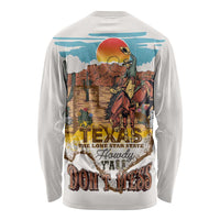 Texas Cultural Heritage Long Sleeve Shirt Cowboy and Desert Howdy Y'All Don'T Mess