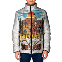 Texas Cultural Heritage Padded Jacket Cowboy and Desert Howdy Y'All Don'T Mess
