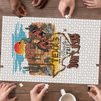 Texas Cultural Heritage Puzzle Cowboy and Desert Howdy Y'All Don'T Mess
