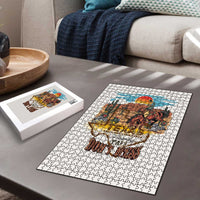 Texas Cultural Heritage Puzzle Cowboy and Desert Howdy Y'All Don'T Mess