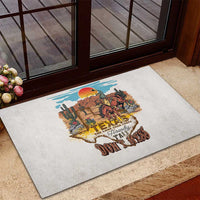 Texas Cultural Heritage Rubber Doormat Cowboy and Desert Howdy Y'All Don'T Mess