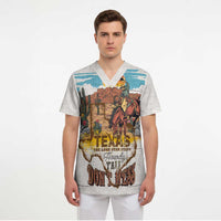 Texas Cultural Heritage Scrub Top Cowboy and Desert Howdy Y'All Don'T Mess