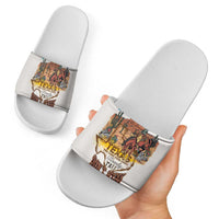 Texas Cultural Heritage Slide Sandals Cowboy and Desert Howdy Y'All Don'T Mess