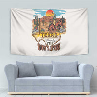 Texas Cultural Heritage Tapestry Cowboy and Desert Howdy Y'All Don'T Mess