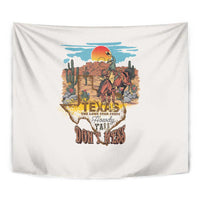 Texas Cultural Heritage Tapestry Cowboy and Desert Howdy Y'All Don'T Mess