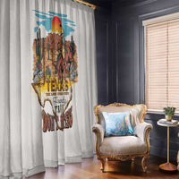 Texas Cultural Heritage Window Curtain Cowboy and Desert Howdy Y'All Don'T Mess