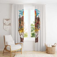 Texas Cultural Heritage Window Curtain Cowboy and Desert Howdy Y'All Don'T Mess