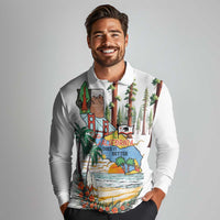 California Does it Better Long Sleeve Polo Shirt Forest to Coast