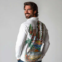 California Does it Better Long Sleeve Polo Shirt Forest to Coast