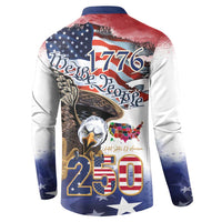 United States of America 250 Button Sweatshirt We The People 1776