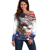 United States of America 250 Off Shoulder Sweater We The People 1776