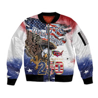 United States of America 250 Sleeve Zip Bomber Jacket We The People 1776