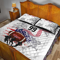 Custom American Football Quilt Bed Set Road to Glory