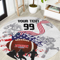 Custom American Football Round Carpet Road to Glory