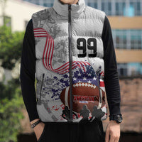 Custom American Football Sleeveless Puffer Jacket Road to Glory