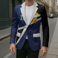 Custom Scottish Football Blazer Lion and Tartan Patchwork Pattern