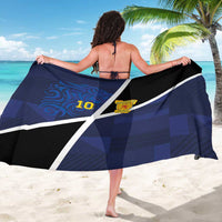 Custom Scottish Football Sarong Lion and Tartan Patchwork Pattern