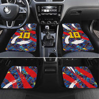 Custom Japan Football Car Mats Seigaiha and Brush Style