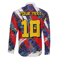 Custom Japan Football Family Matching Long Sleeve Bodycon Dress and Hawaiian Shirt Seigaiha and Brush Style