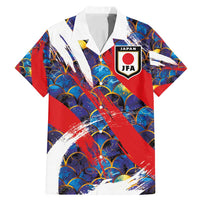 Custom Japan Football Family Matching Mermaid Dress and Hawaiian Shirt Seigaiha and Brush Style