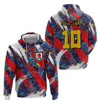 Custom Japan Football Hoodie Seigaiha and Brush Style