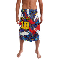 Custom Japan Football Lavalava Seigaiha and Brush Style