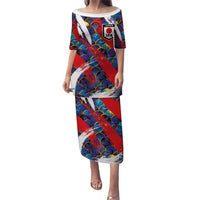 Custom Japan Football Puletasi Seigaiha and Brush Style