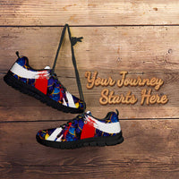 Custom Japan Football Sneakers Seigaiha and Brush Style