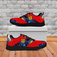 Custom Japan Football Sneakers Seigaiha and Brush Style