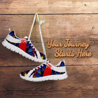 Custom Japan Football Sneakers Seigaiha and Brush Style