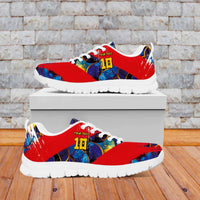 Custom Japan Football Sneakers Seigaiha and Brush Style