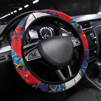Japan Football Steering Wheel Cover Seigaiha and Brush Style