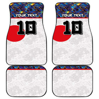 Custom Japan Football Car Mats Seigaiha and Sun