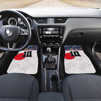 Custom Japan Football Car Mats Seigaiha and Sun