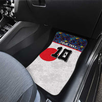 Custom Japan Football Car Mats Seigaiha and Sun
