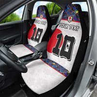 Custom Japan Football Car Seat Cover Seigaiha and Sun