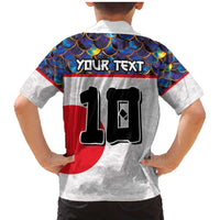 Custom Japan Football Family Matching Mermaid Dress and Hawaiian Shirt Seigaiha and Sun